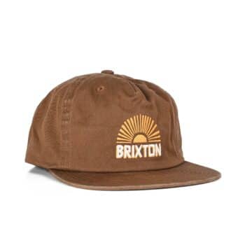 Brixton Sol HP Snapback Hat - Brown Sol Wash