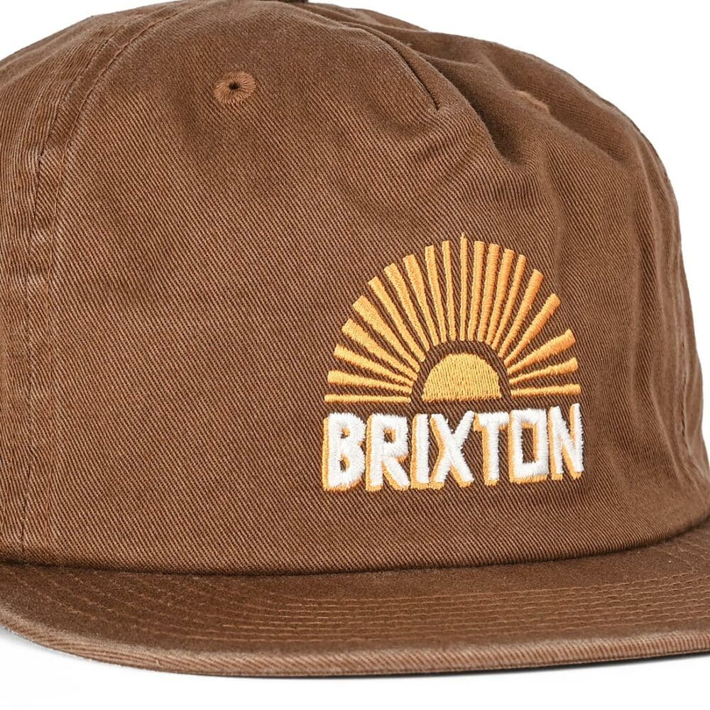 Brixton Sol HP Snapback Hat - Brown Sol Wash