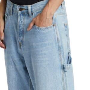 【惜譲3】COMOLI carpenter's indigo blue DC Worker Baggy Carpenter Jeans - Indigo Light - Supereight
