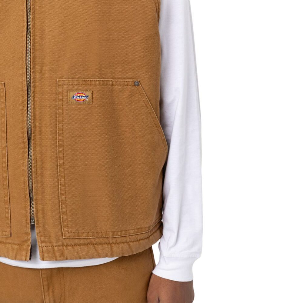 Dickies Duck Canvas Vest Gilet - Brown Duck