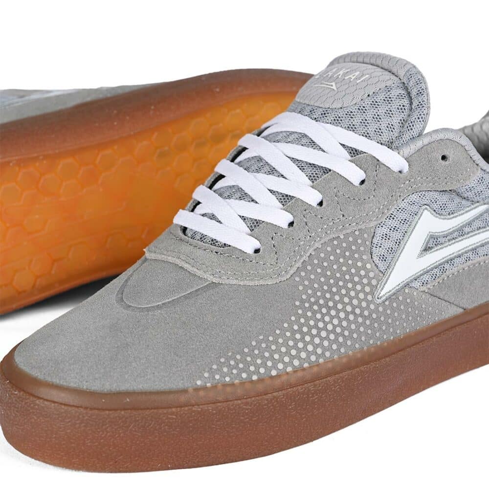 Lakai Essex Skate Shoes - Light Grey/Gum