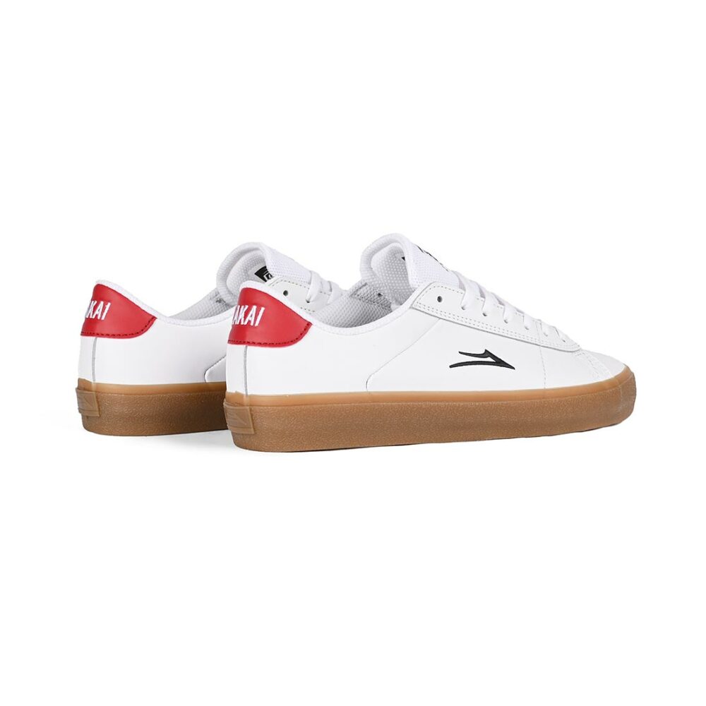 Lakai Newport Skate Shoes - White/Gum