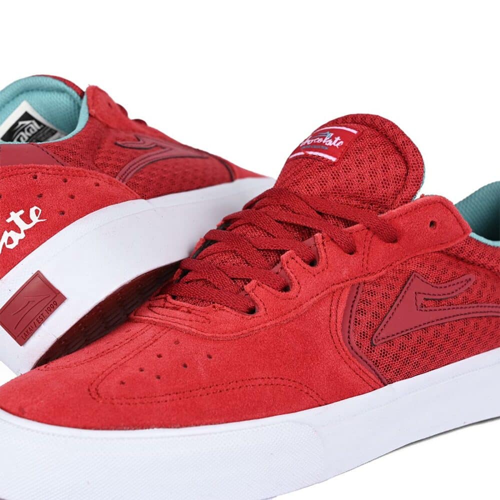 Lakai x Chocolate Atlantic Vulc Skate Shoes - Red