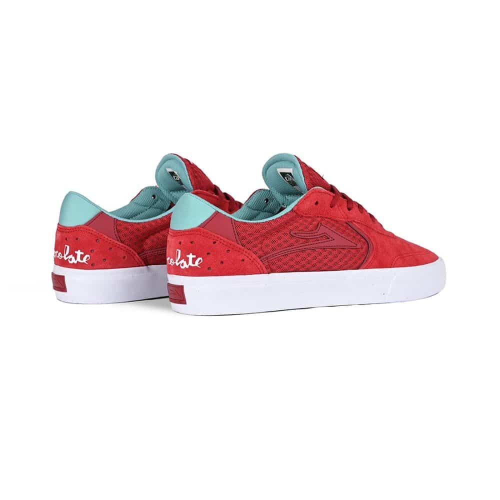 Lakai x Chocolate Atlantic Vulc Skate Shoes - Red