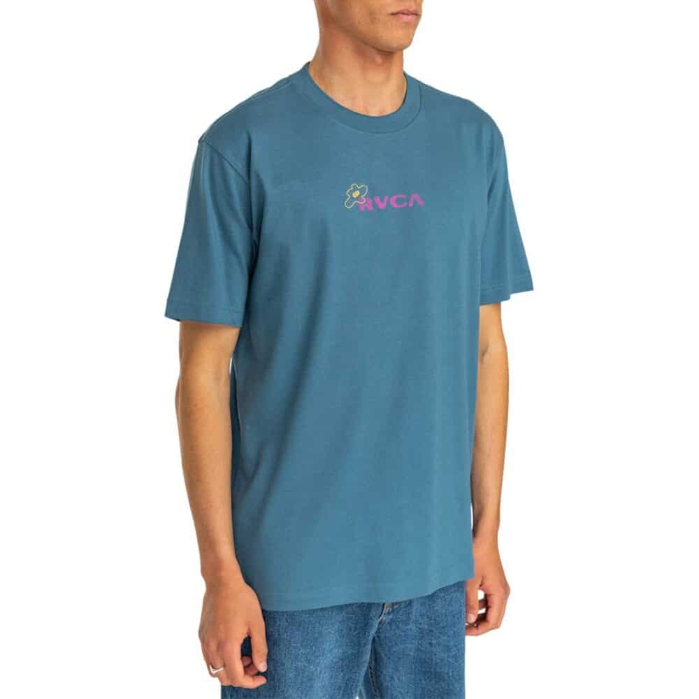 RVCA Atomic Jams S/S T-Shirt - Cool Blue