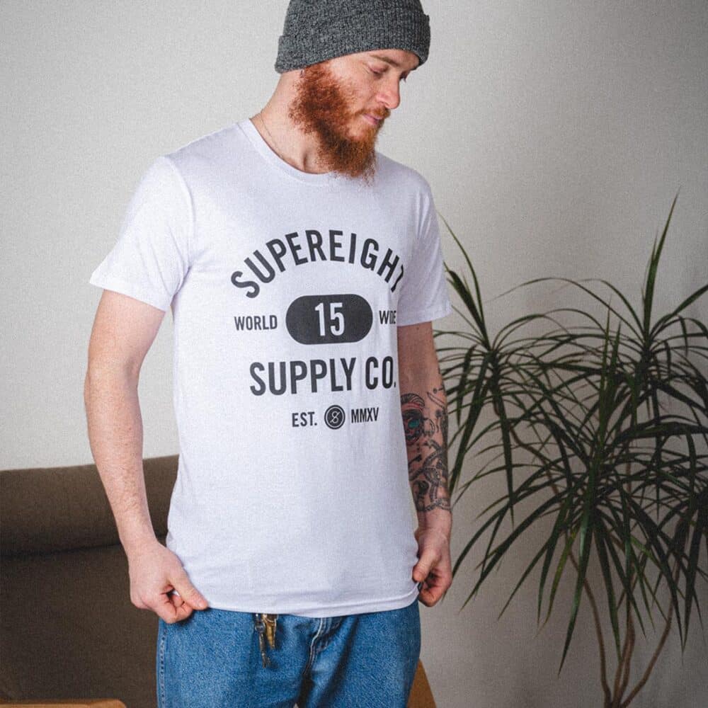 Supereight Supply Co Worldwide S/S T-Shirt - White/Black