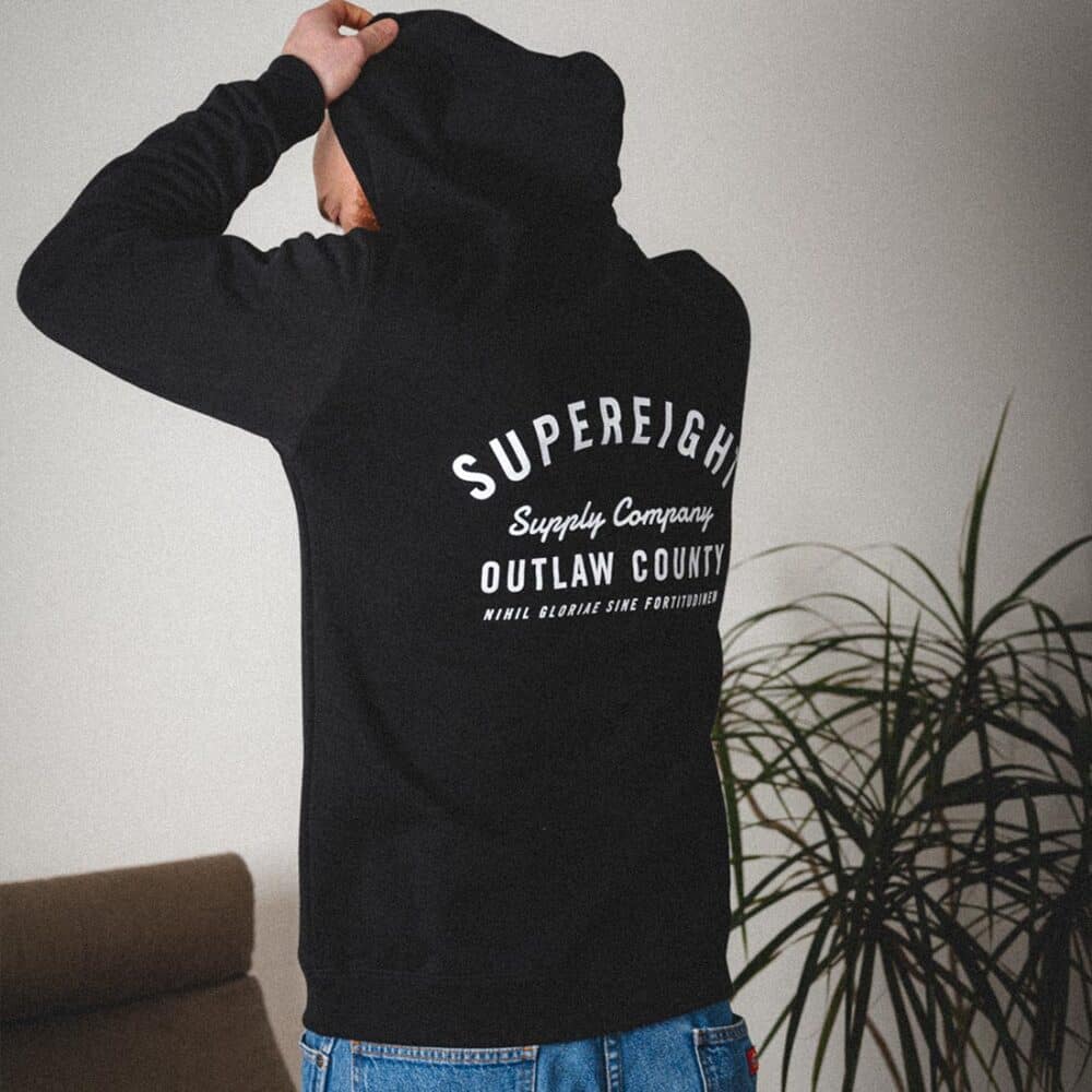 Supereight Supply Co Outlaw Pullover Hoodie - Black