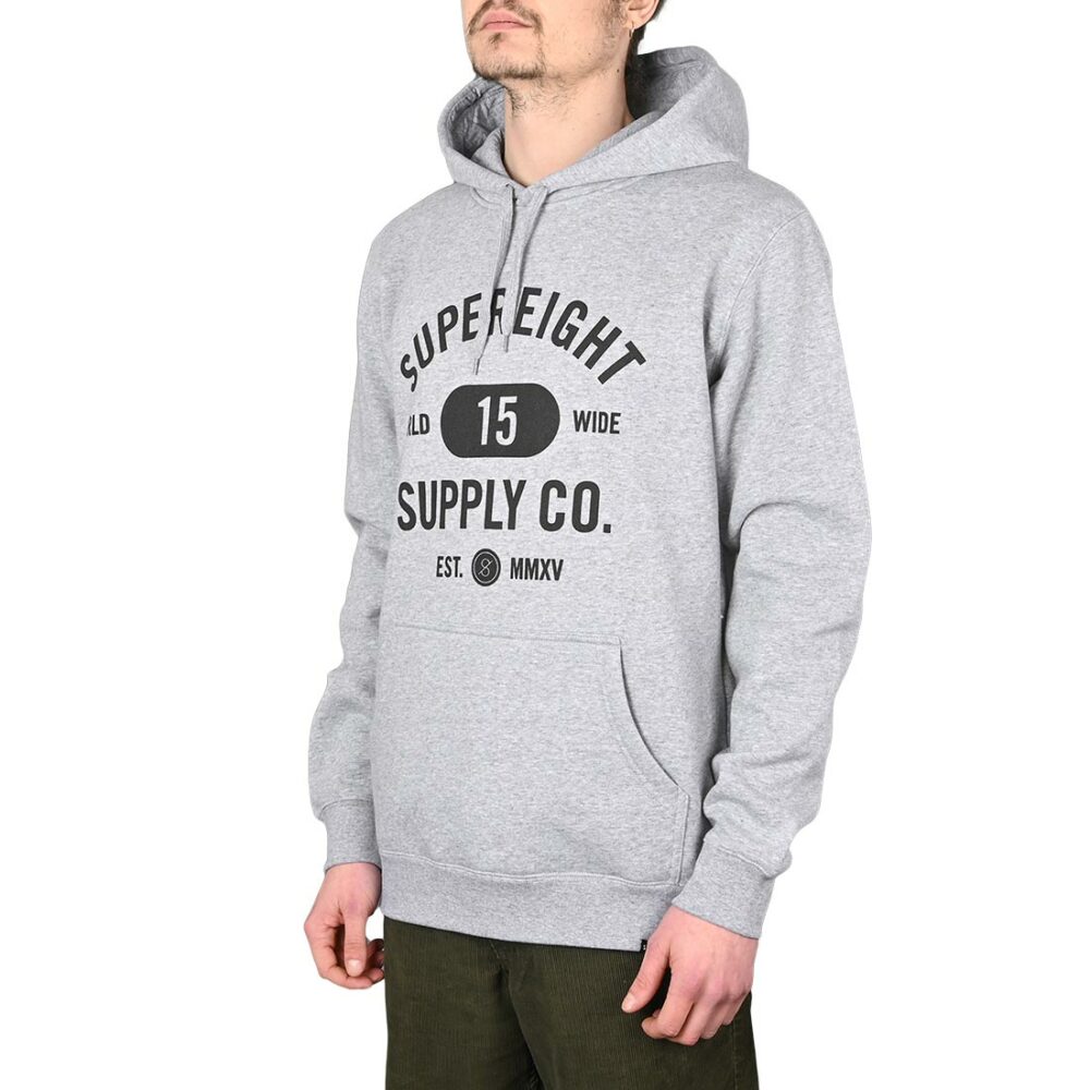 Supereight Supply Co Worldwide Pullover Hoodie - Athletic Heather