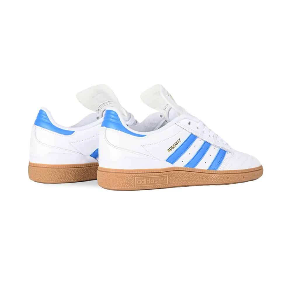 Adidas Busenitz Skate Shoes - Cloud White/Blue Bird/Gold Metallic