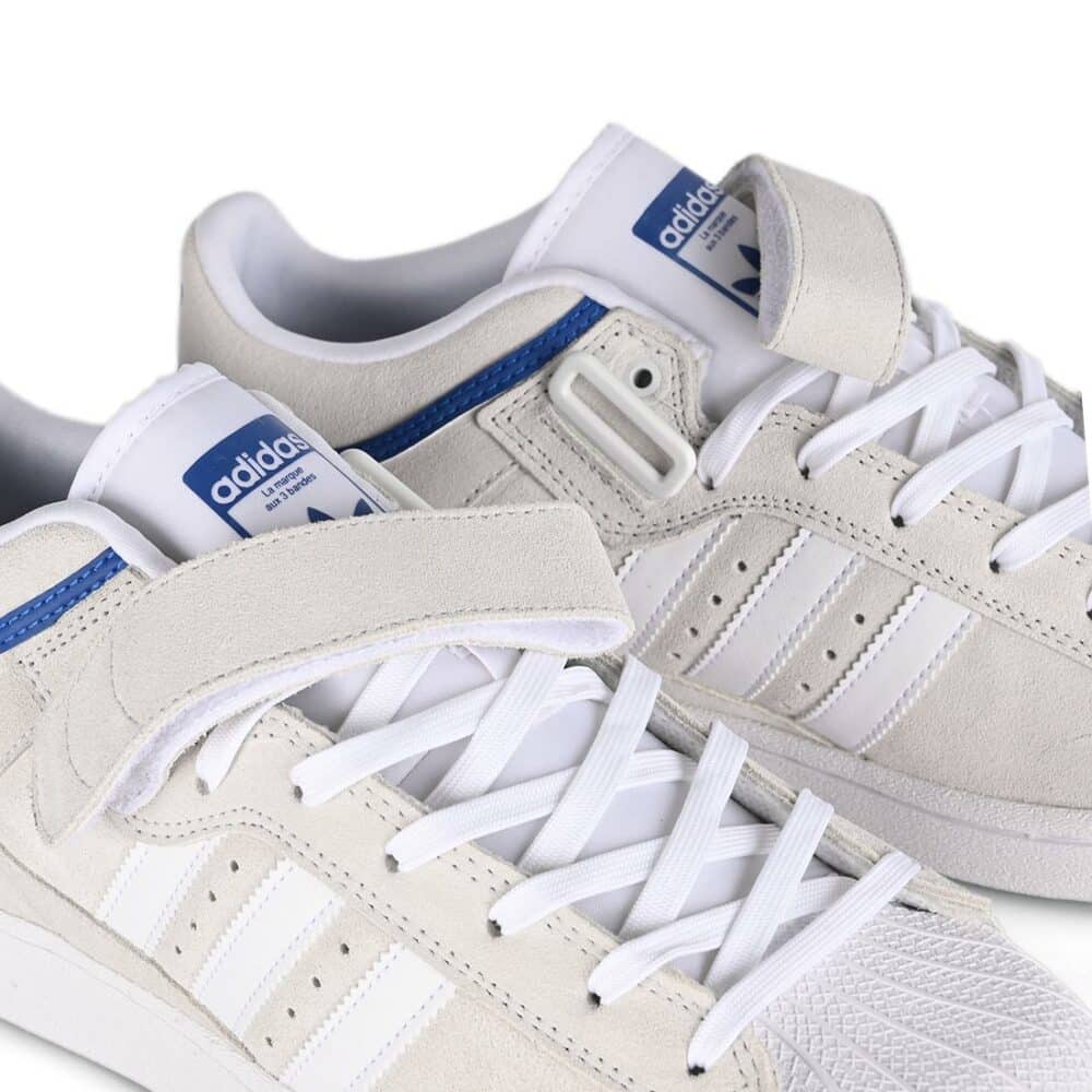 Adidas Pro Shell ADV Skate Shoes - Crystal White/Cloud White/Royal Blue