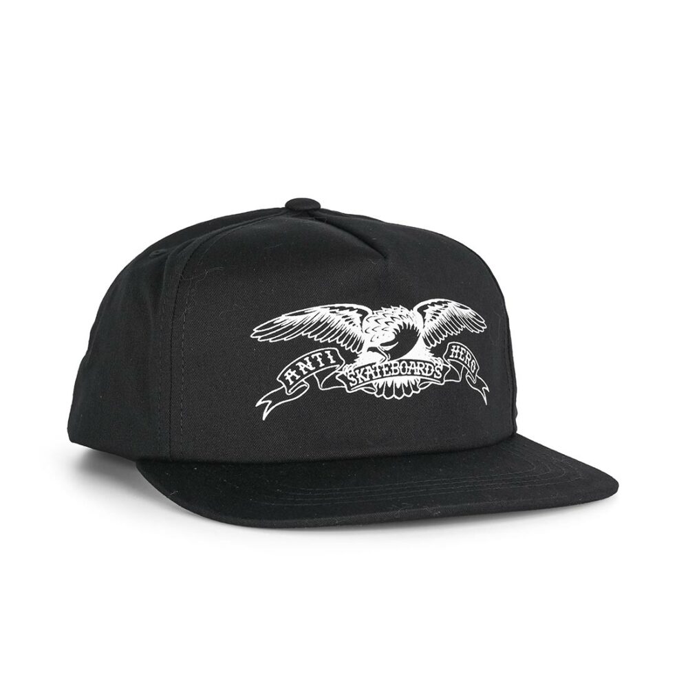 Anti Hero Basic Eagle Snapback Cap - Black/White