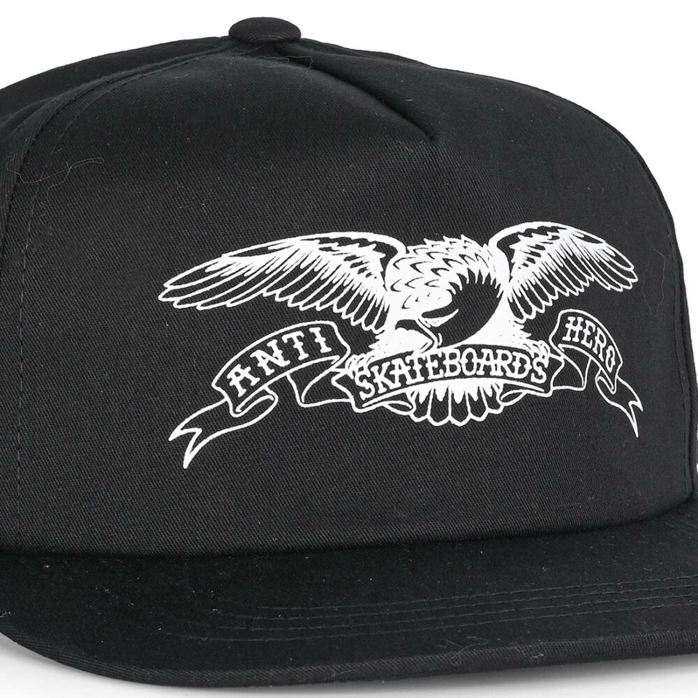 Anti Hero Basic Eagle Snapback Cap - Black/White