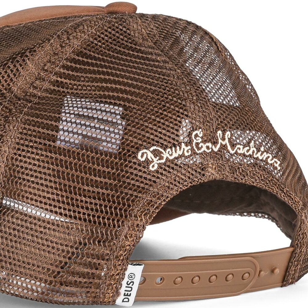 Deus Ex Machina Amped Circle Mesh Back Trucker Cap - Chocolate