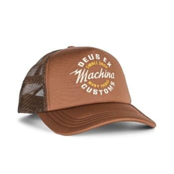 Deus Ex Machina Amped Circle Mesh Back Trucker Cap - Chocolate