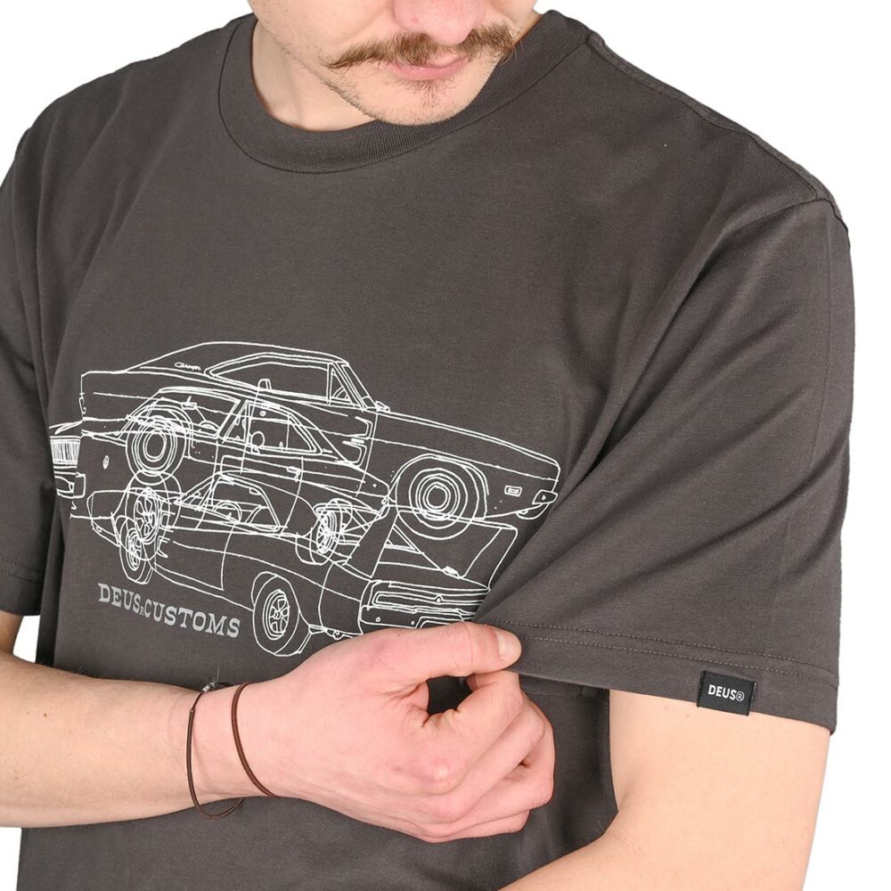 Deus Ex Machina Charger S/S T-Shirt - Anthracite