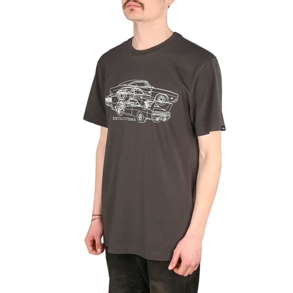 Deus Ex Machina Charger S/S T-Shirt - Anthracite