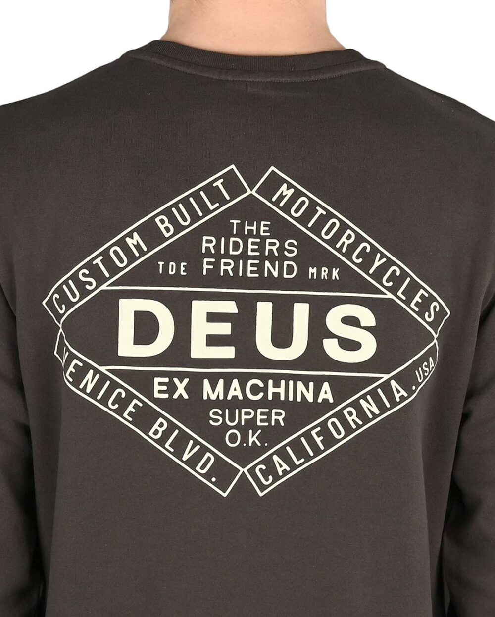 Deus Ex Machina Chatterbox Crew Sweater - Anthracite