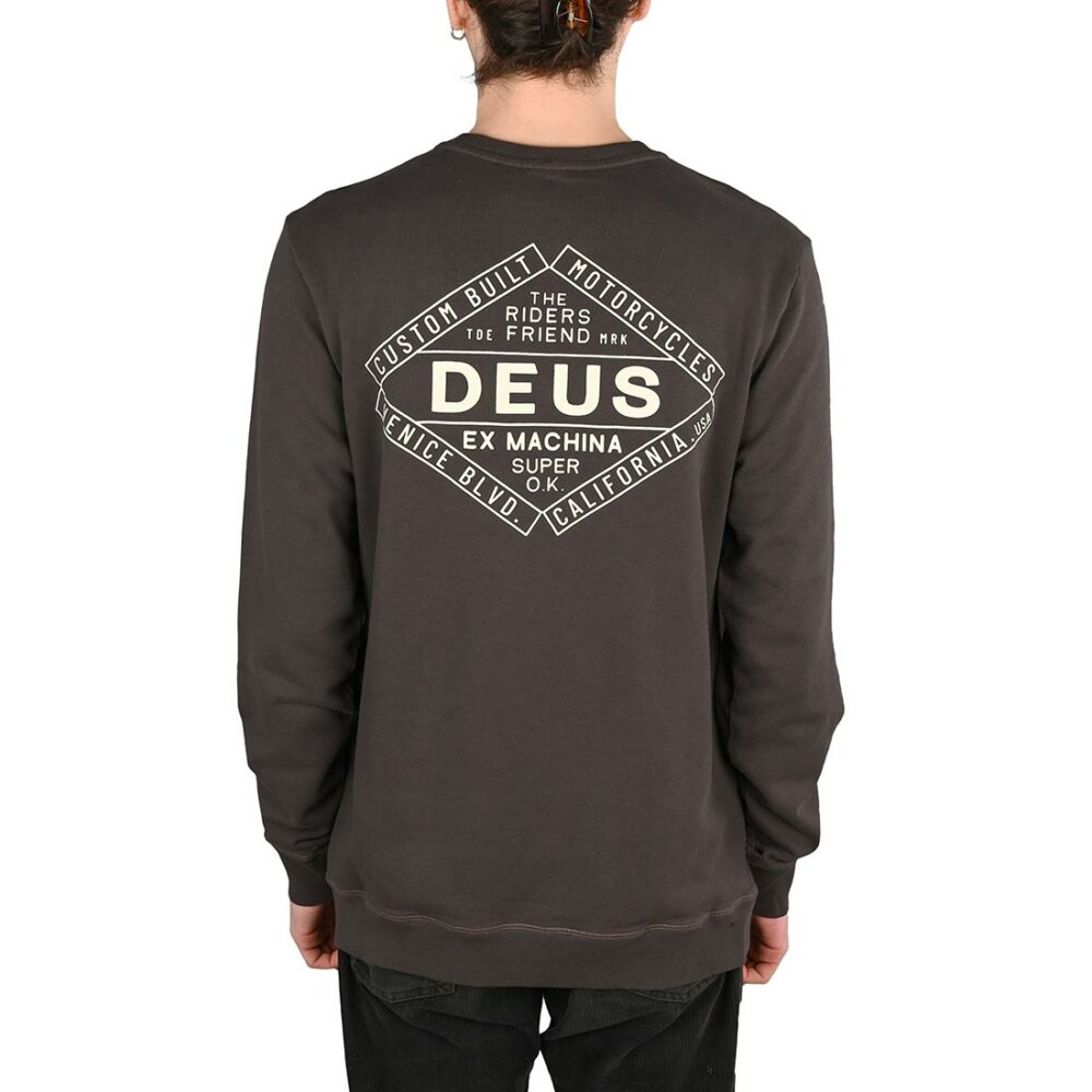 Deus Ex Machina Chatterbox Crew Sweater - Anthracite