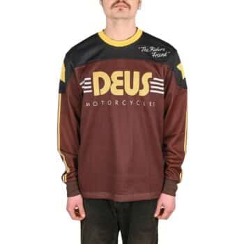 Deus Ex Machina Fantasma L/S Moto Jersey - Brown Combo