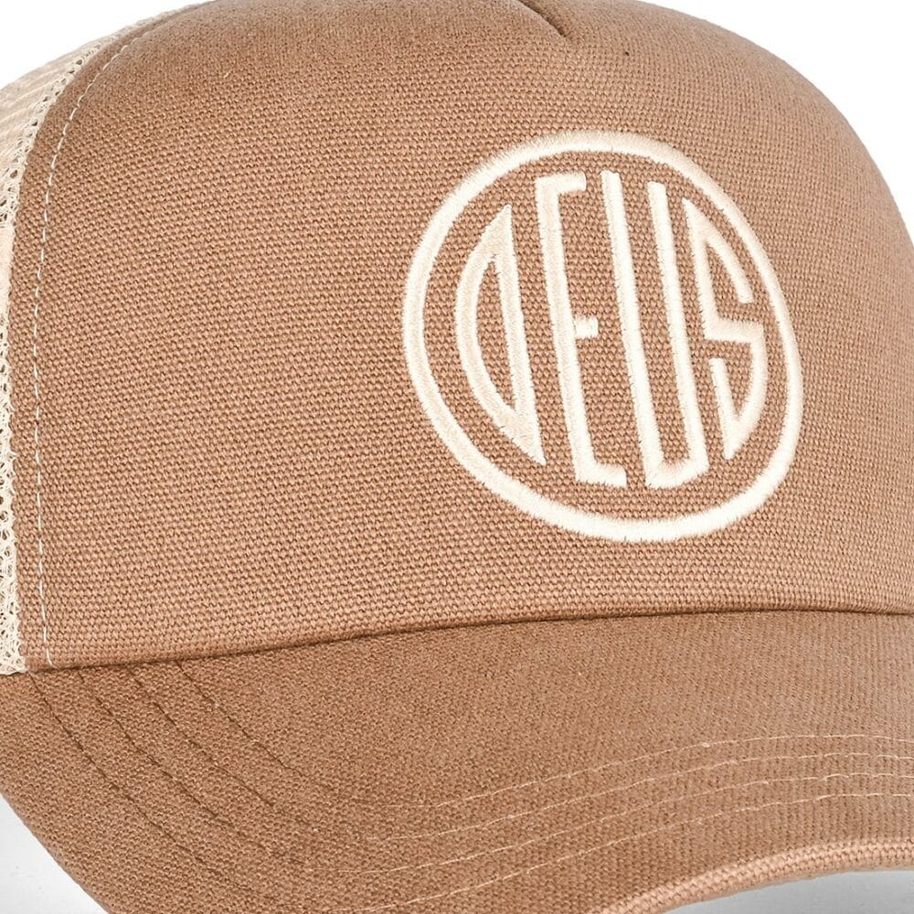 Deus Ex Machina Pill Logo Mesh Back Trucker Cap - Brown