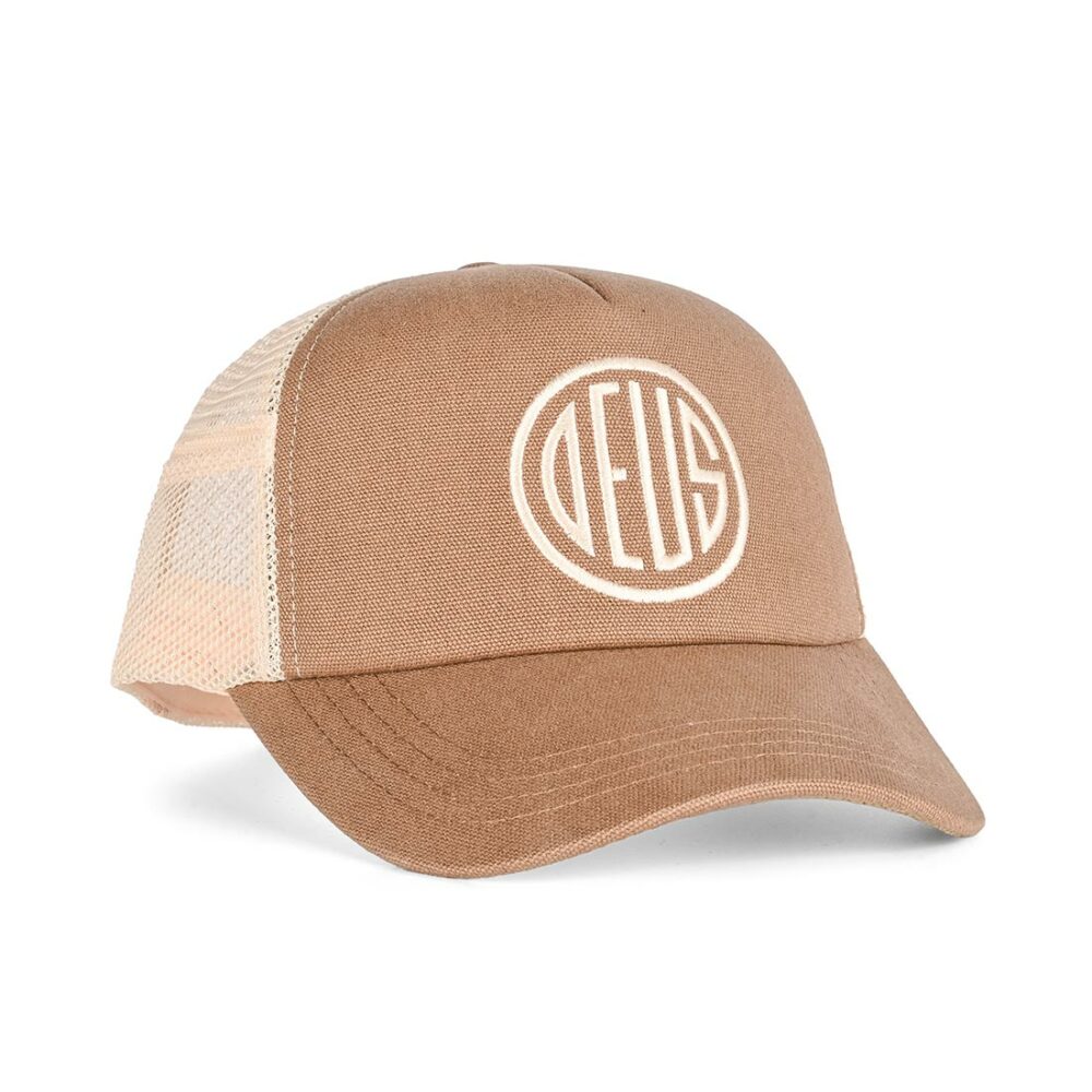 Deus Ex Machina Pill Logo Mesh Back Trucker Cap - Brown