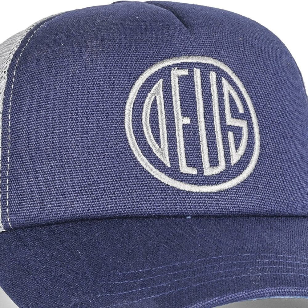 Deus Ex Machina Pill Logo Mesh Back Trucker Cap - Navy