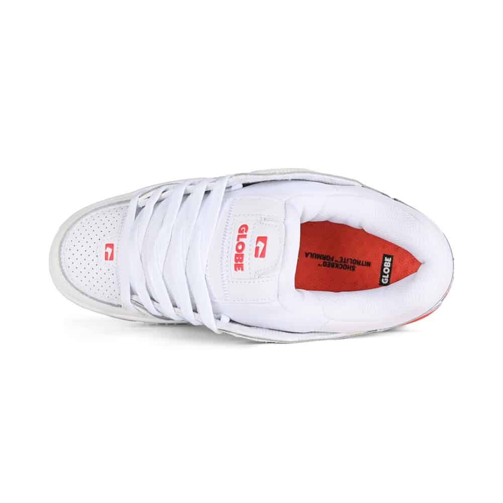 Globe Fusion Skate Shoes - White/Red