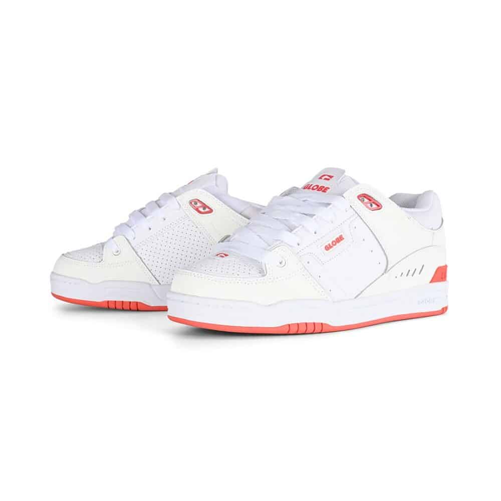 Globe Fusion Skate Shoes - White/Red