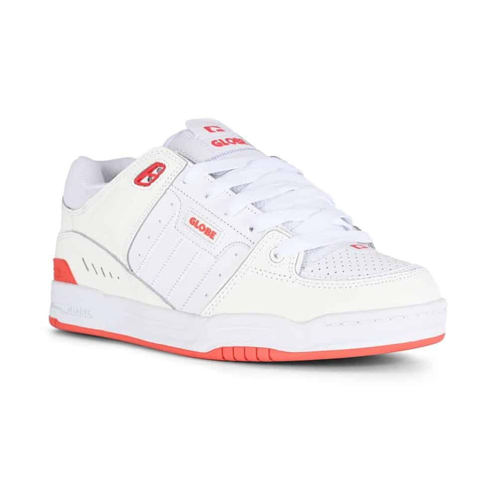 Globe Fusion Skate Shoes - White/Red