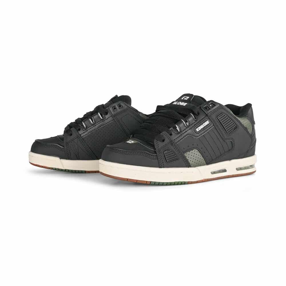 Globe Sabre Skate Shoes - Black/Dark Green