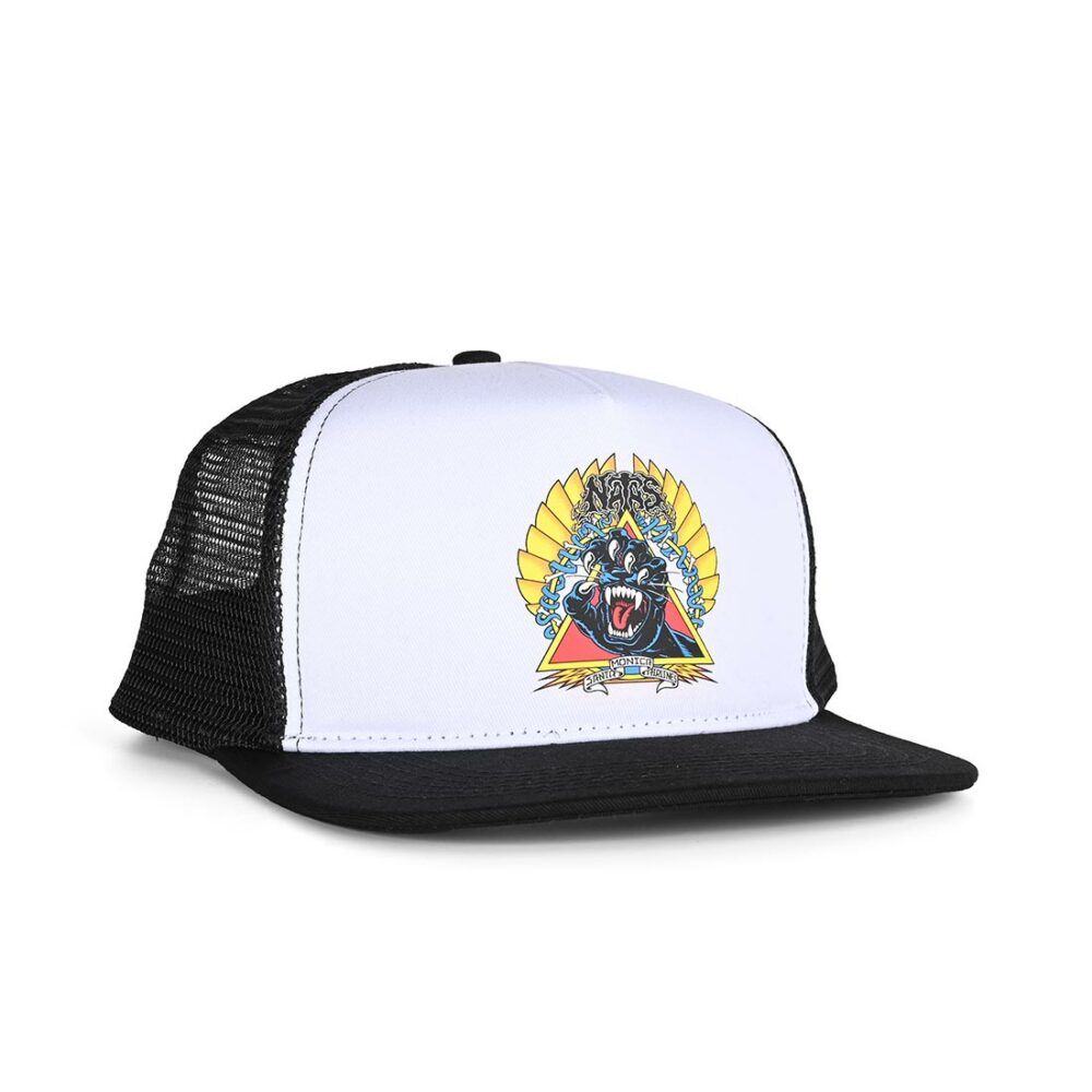 Santa Cruz Natas Screaming Panther Mesh Back Cap - White/Black