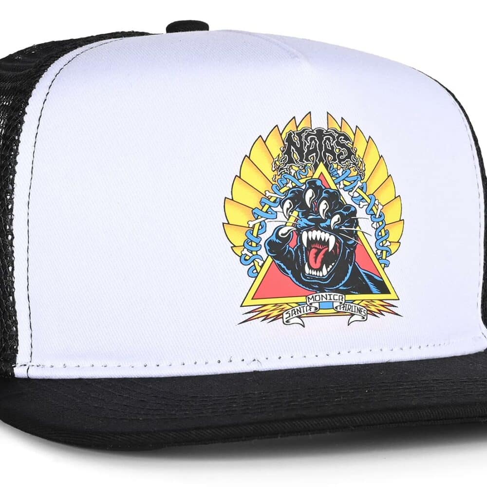 Santa Cruz Natas Screaming Panther Mesh Back Cap - White/Black