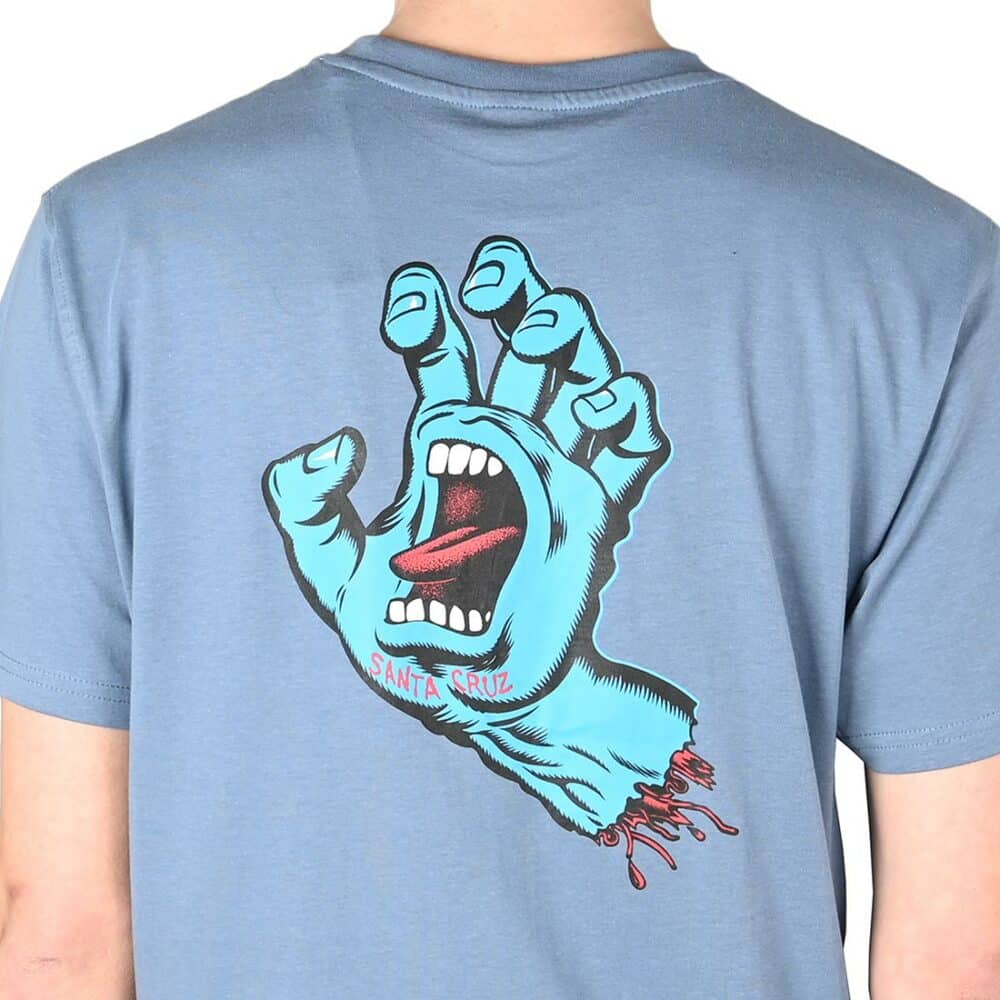 Santa Cruz Screaming Hand Chest S/S T-Shirt - Dusty Blue