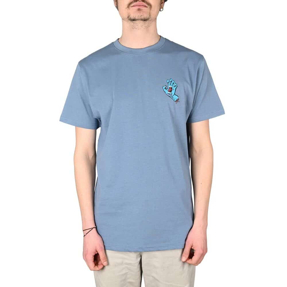 Santa Cruz Screaming Hand Chest S/S T-Shirt - Dusty Blue