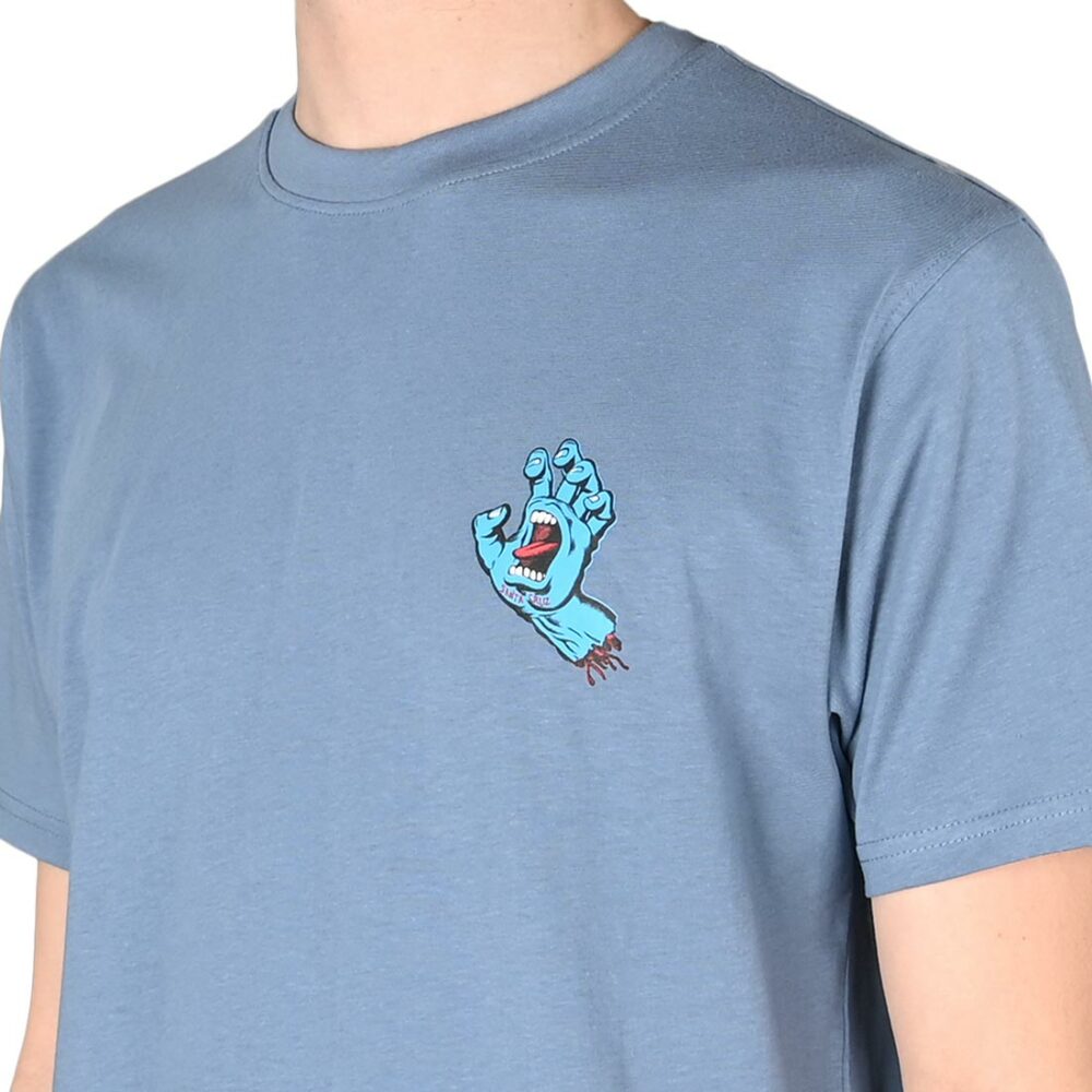 Santa Cruz Screaming Hand Chest S/S T-Shirt - Dusty Blue