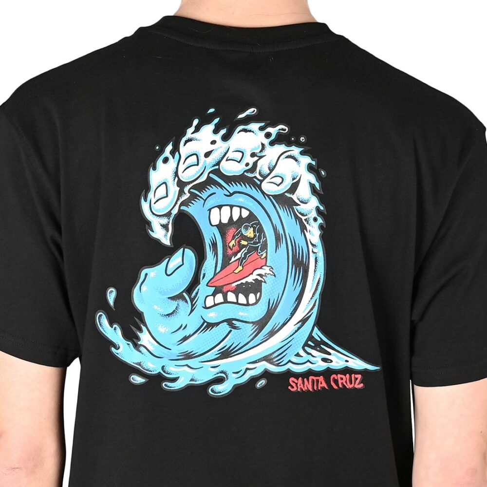 Santa Cruz Screaming Wave S/S T-Shirt - Black