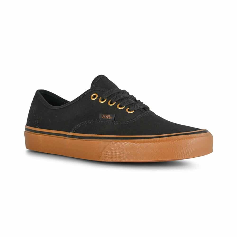 Vans Classic Authentic Skate Shoes - Black/Rubber