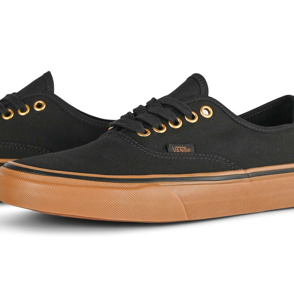 Vans Classic Authentic Skate Shoes - Black/Rubber