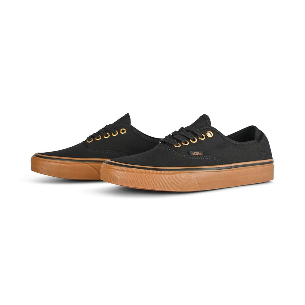 Vans Classic Authentic Skate Shoes - Black/Rubber