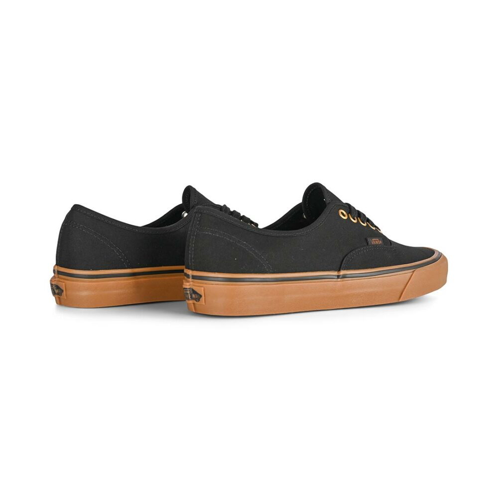 Vans Classic Authentic Skate Shoes - Black/Rubber