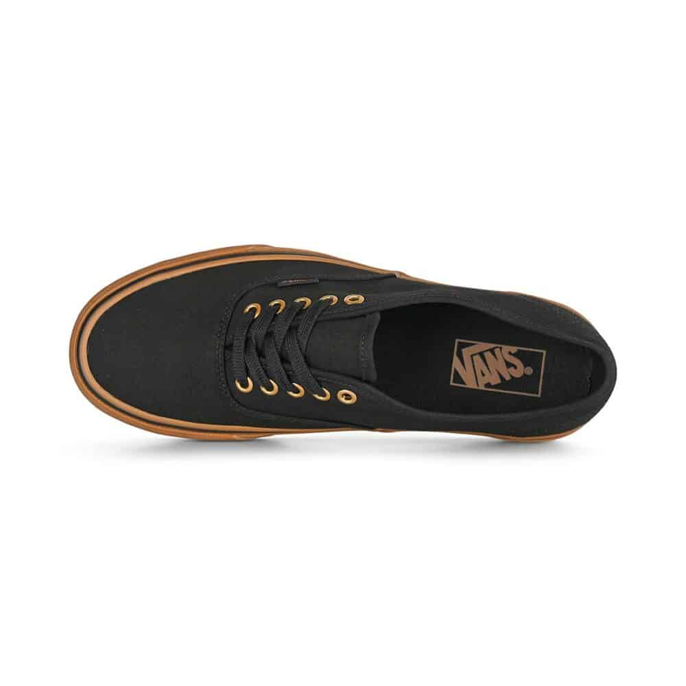 Vans Classic Authentic Skate Shoes - Black/Rubber