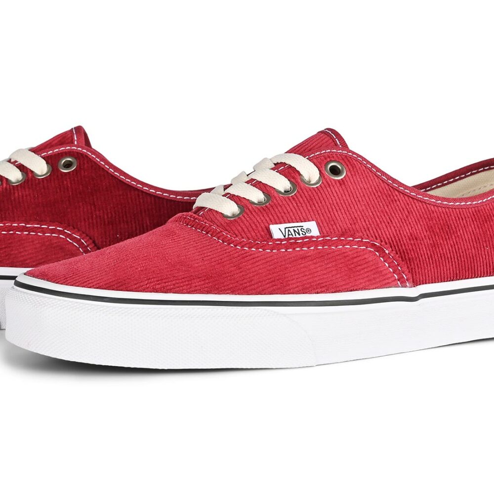 Vans Classic Authentic Skate Shoes - Corduroy Rumba Red