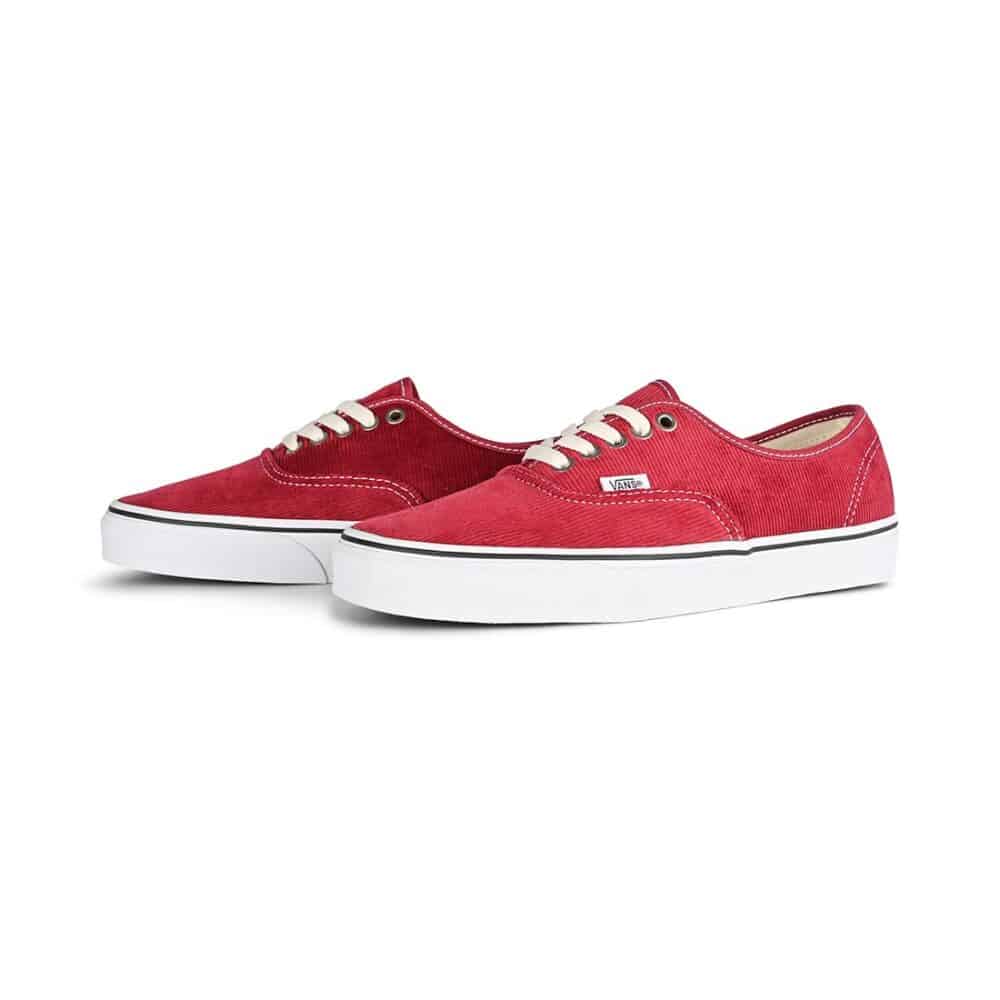 Vans Classic Authentic Skate Shoes - Corduroy Rumba Red