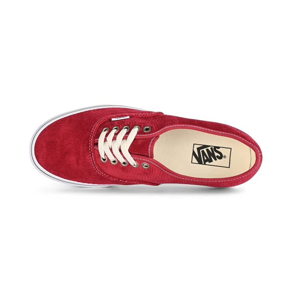 Vans Classic Authentic Skate Shoes - Corduroy Rumba Red