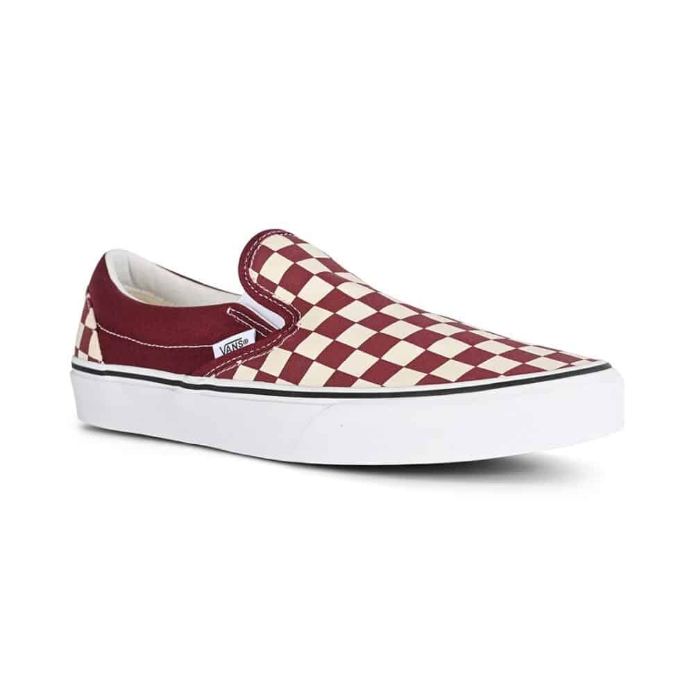 Vans Classic Slip-On Skate Shoes - Checkerboard Port Royale