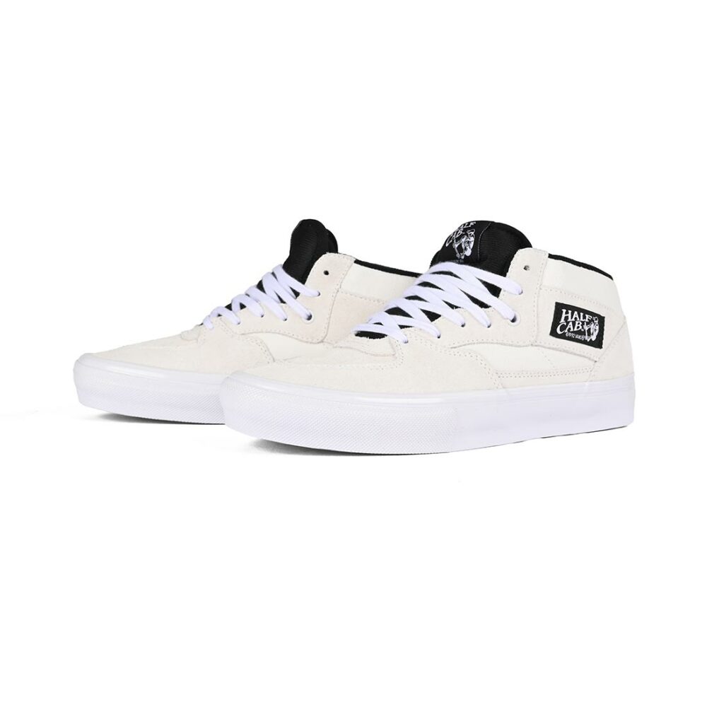 Vans Half Cab Skate Shoes - White/Black