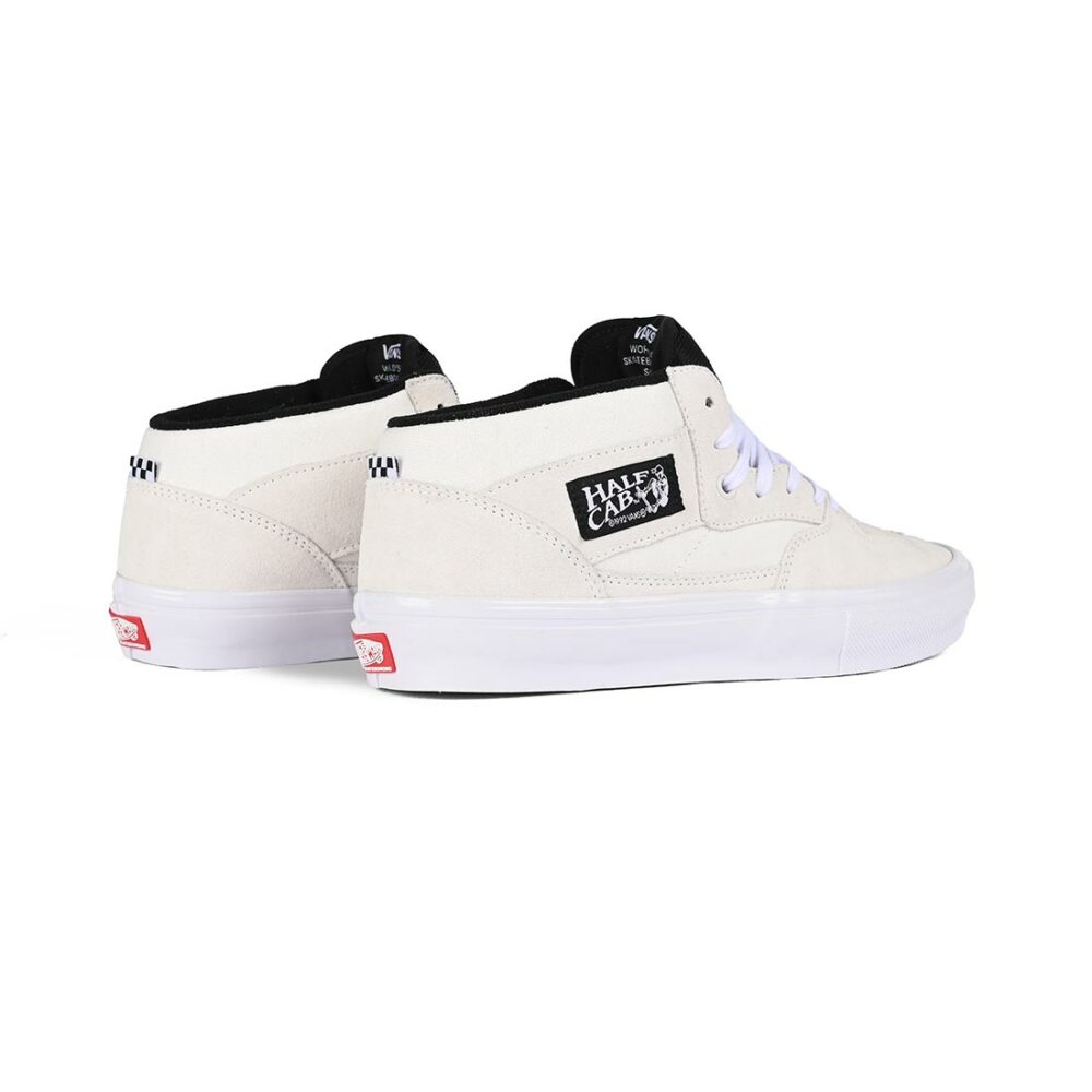 Vans Half Cab Skate Shoes - White/Black