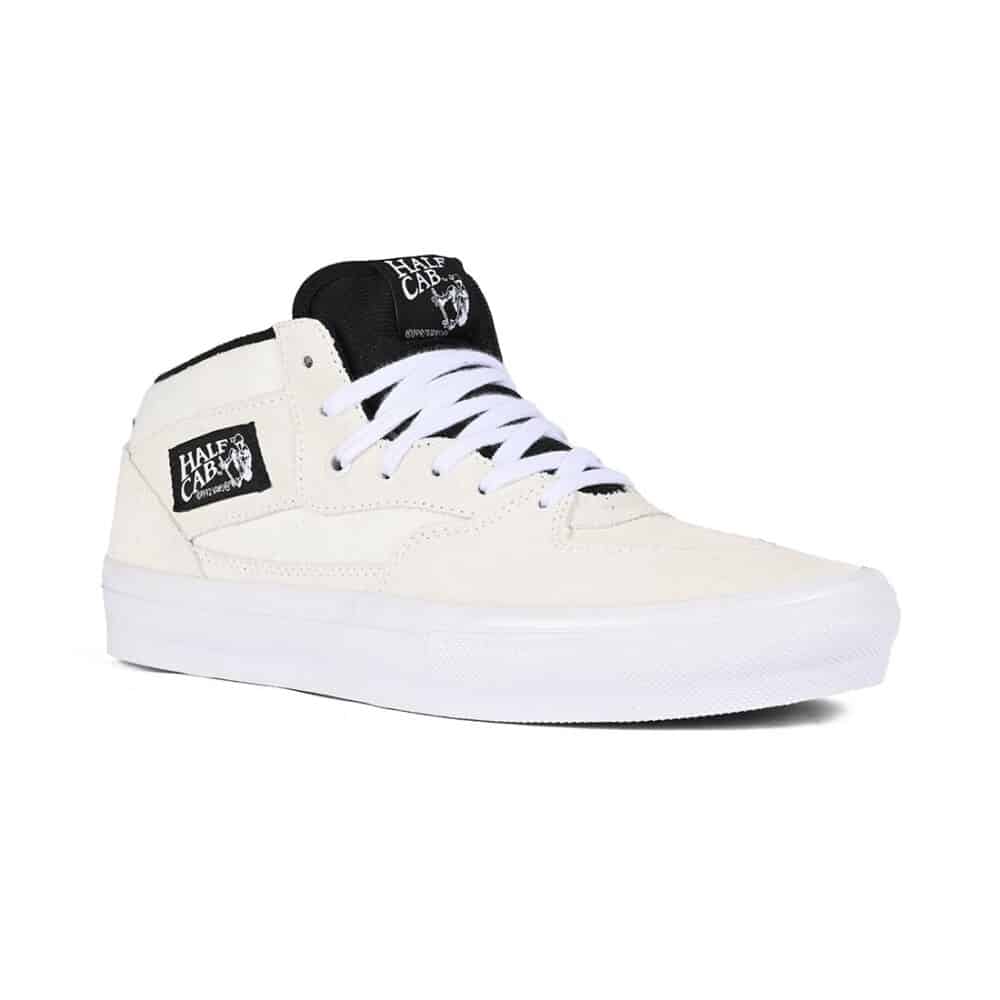 Vans Half Cab Skate Shoes - White/Black