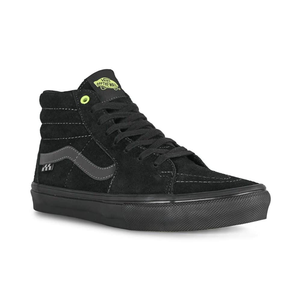 Vans Sk8-Hi Skate Shoes - Black/Sunny Lime