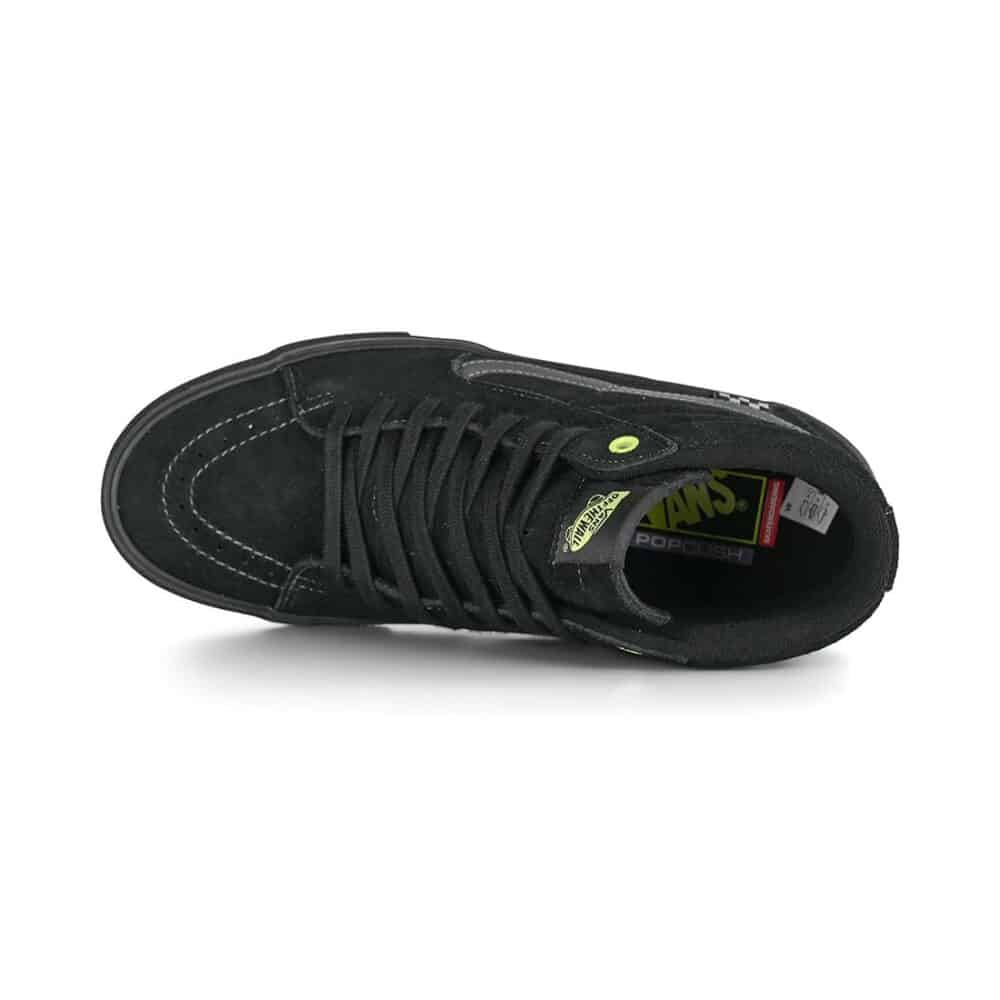 Vans Sk8-Hi Skate Shoes - Black/Sunny Lime